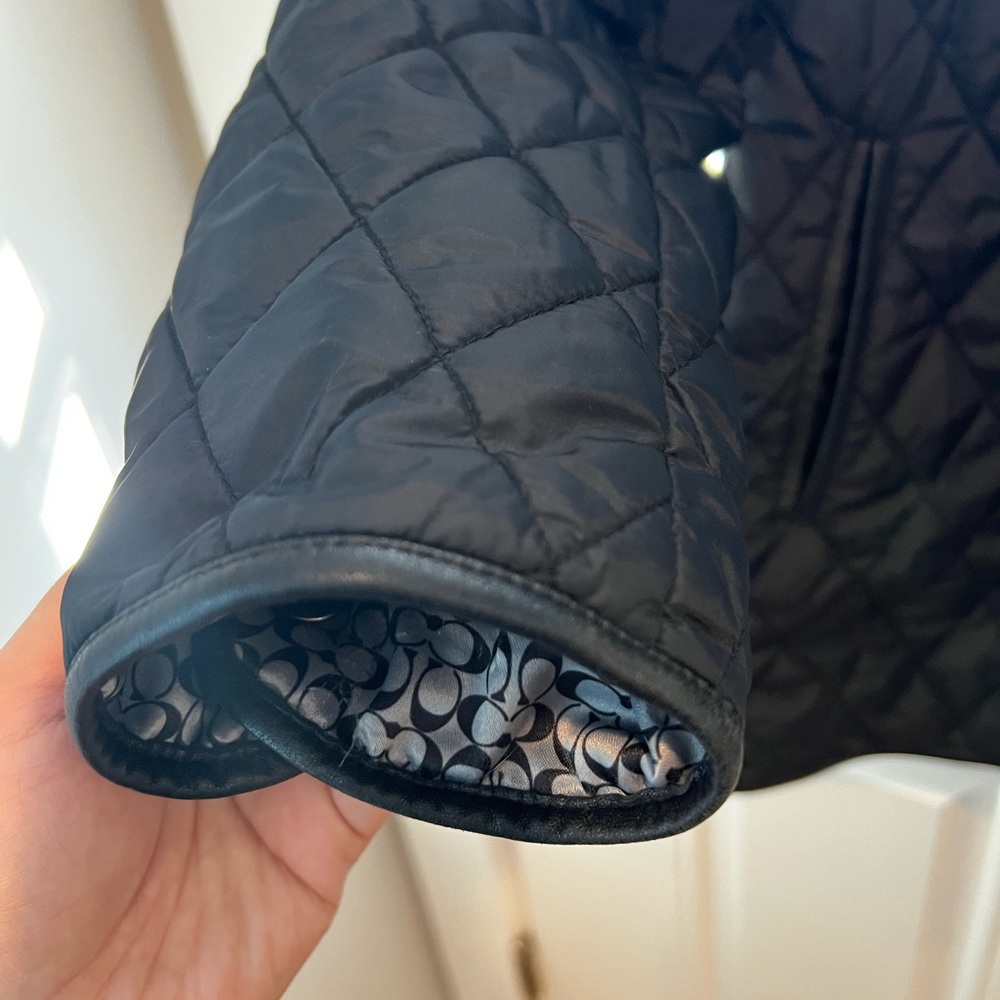 Coach quilted leather trim jacket - Picture 8 of 10